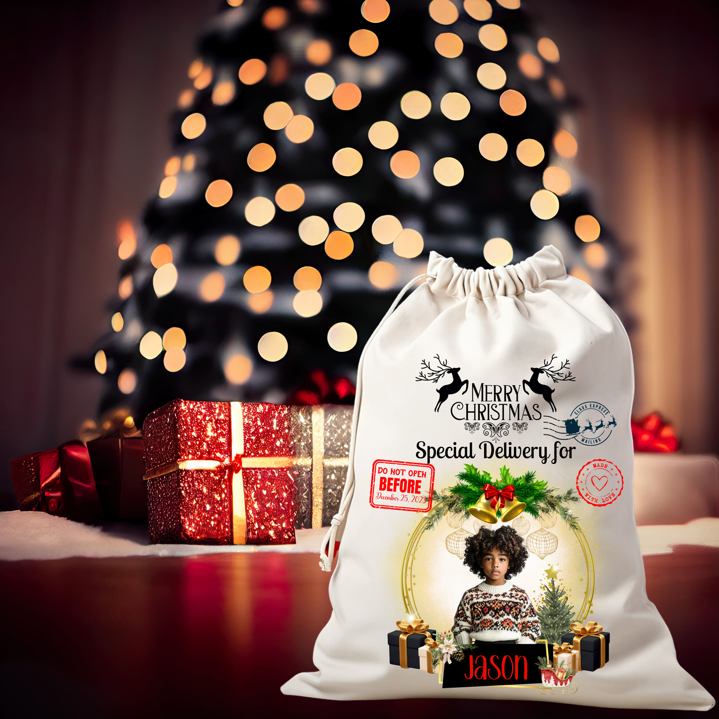 Personalized Christmas Sack - A Truly One-of-a-Kind Holiday Keepsake!