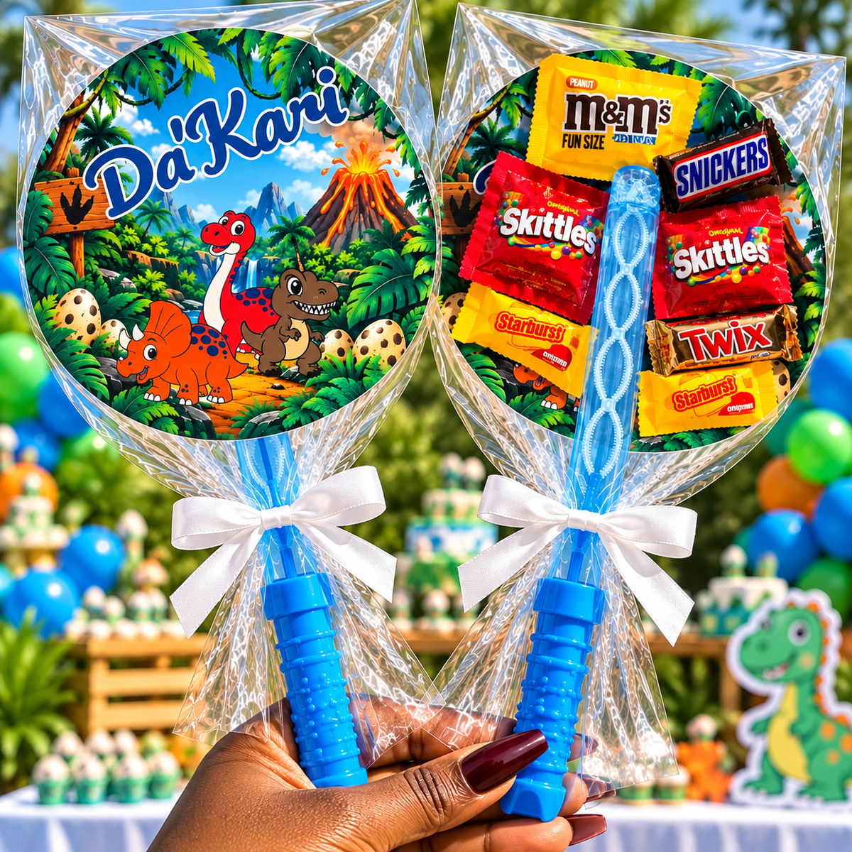 Personalized Bubble Wand & Candy Party Favor