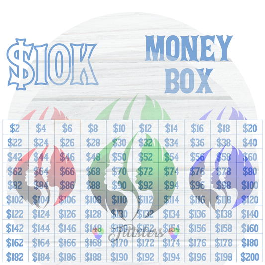 EDITABLE MONEY BOX SAVINGS TEMPLATE