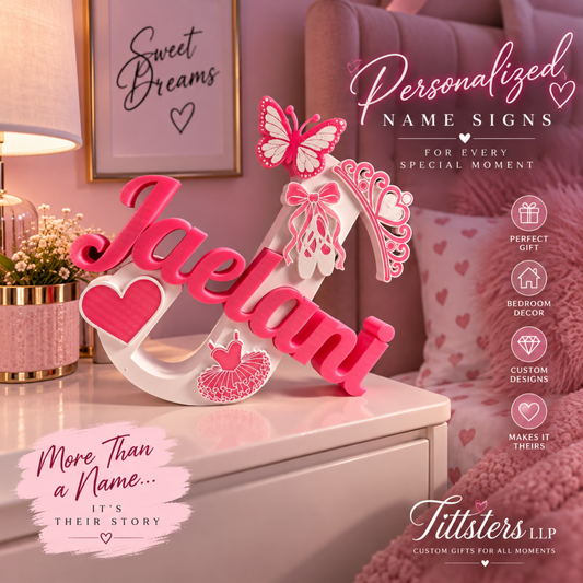 Name PoP Displays™ – Custom 3D Initial Name Sign