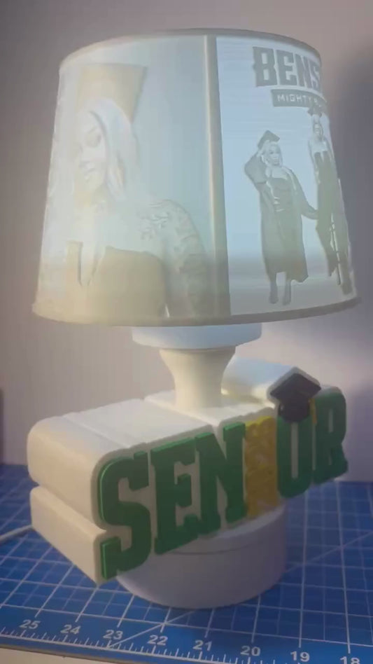 Custom Graduation Lamp – Emerald Luxe Edition | Personalized Senior Gift